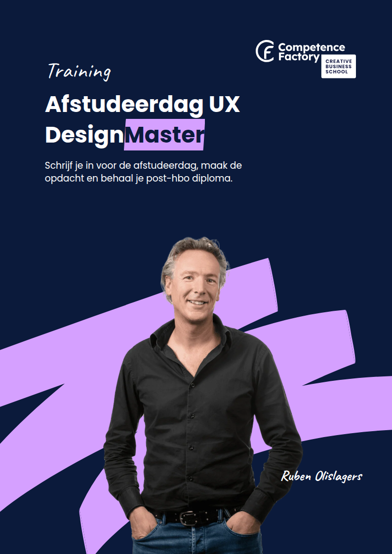 Trainingsbrochure Afstudeerdag UX Design Master