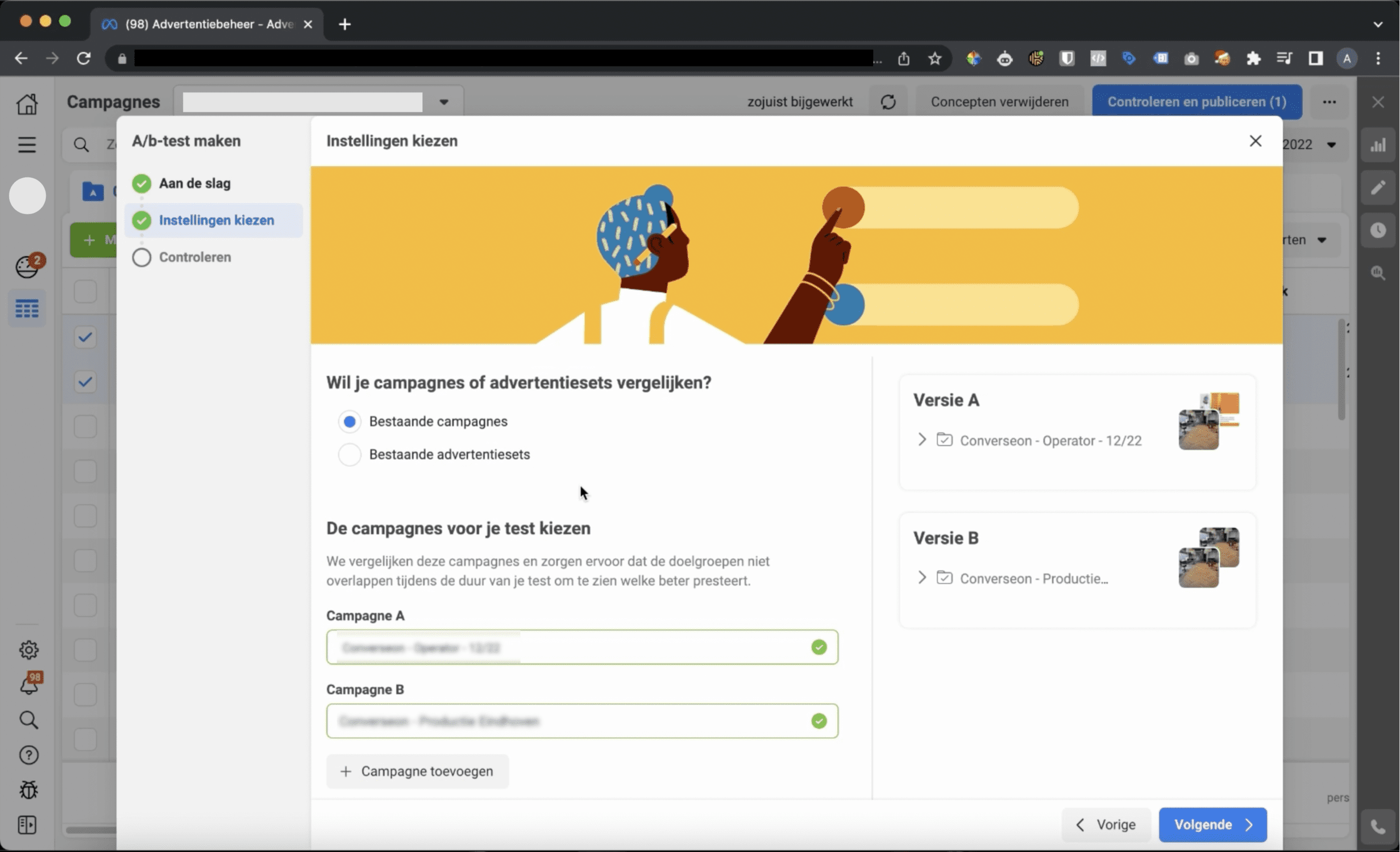 Stap 3: klik op volgende