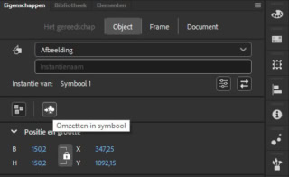 Symbool maken van afbeelding Adobe Animate