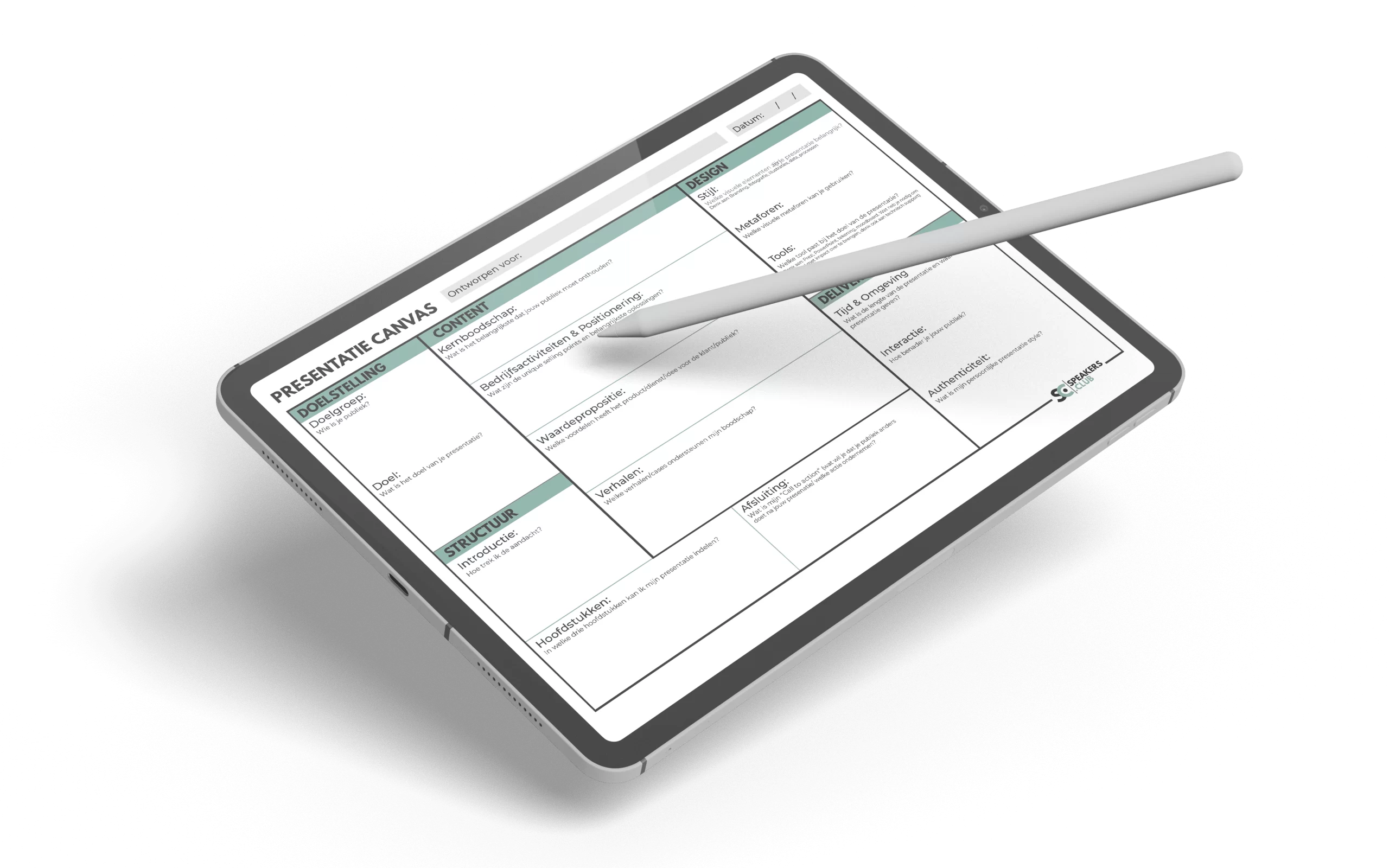 Download het presentatie-canvas